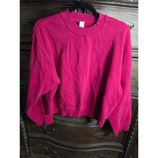 Lululemon Perfectly Oversized Cropped Crew Sweatshirt Magenta Pink XS LW3KCQS picture