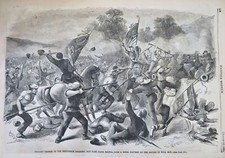 Battle Bull Run Virginia Map Fort Monroe birds-eye view 1861 Harper's Civil War picture