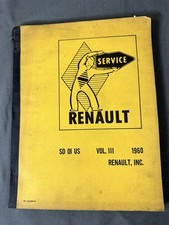 Vintage 1960 Renault Service Manual Vol III SD 01 US Original Factory OEM picture