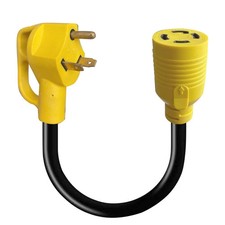 NEMA TT-30P Male to L14-30R Female Adapter Cord, 30 Amp 3 Prong to 4 Prong 10 picture