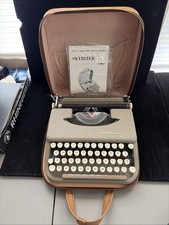 Vintage Smith Corona Skyriter Typewriter in Case w/ Original Manual picture