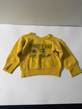 Vintage 60s 70s Peanuts Lucy Pigpen Sweatshirt Kids 6 Forget It Kid Yellow USA picture