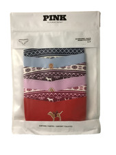 Victoria's Secret Women’s 7 Pack No Show Cheeky Panties Small Holiday Fair Isle picture