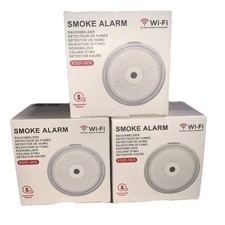 X-Sense Wi-Fi Smoke Alarm Detector  Smart Fire Alarm  XS01-WX 3 pack picture