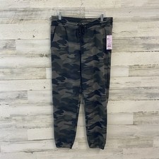 Wild Fable Sweatpants Womens Green Camo Fleece Elastic Waist Drawstring M NWT picture