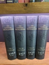 1907-08 Catholic Encyclopedia Robert Appleton Antique Books Vol 1 3 4 5 Lot picture