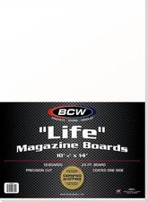 10 BCW Life Magazine Size Backing Boards Lobby Card Storage Backer 10-7/8 x 14