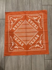 RARE Vintage 1980 TEXAS LONGHORNS Bandana Hook ‘em Horns ‘80 Bruns NCAA Flawless picture