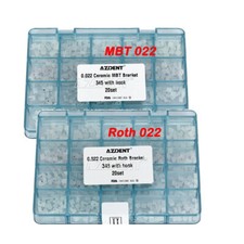 AZDENT Dental Ortho Ceramic /Metal Brackets Braces Roth MBT 0.022 Hooks 3 4 5 picture