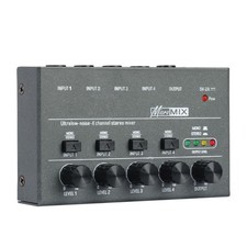 Ultra Compact DX400 Mixer KTV Karaok 4 Channel Professional Sound Mixer picture
