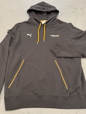 PUMA McLaren Mastercard F1 Racing Graphic Hoodie Black Orange Trim Men's Size L picture