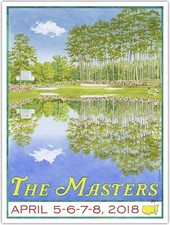 Official 2018 Masters Tournament Golf Poster 18