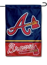MLB Atlanta Braves Garden Flag Double Sided MLB Braves Premium Yard Flag picture