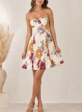 NWT {Odille/Anthropologie} Floral Halter Dress Vintage Sz 2 picture
