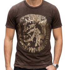 Vintage Y2K $98 DIESEL Brown MIREY Short Sleeve Slim Fit Designer T-shirt NWT picture