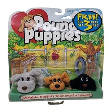 Vintage 1995  Pound Puppies 3 Pack Set New Old Stock picture