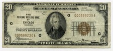 1929 $20 National Currency Note Chicago Illinois Federal Reserve Bank - R713 picture