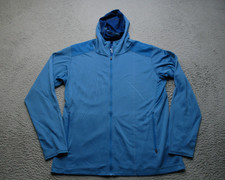 Kuhl Shadow Jacket Mens M Blue Performance Hooded Full Zip Hiking Outdoor picture