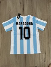 Argentina Maradona Retro Jersey 1986 Blue Size L picture