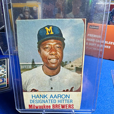 Topps 1975 Hank Aaron Milwaukee Brewers Designated Hitter #130 Vintage picture