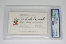 Orlando Ferrante signed autographed PSA authentic business card Disney Imagineer picture