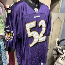 Baltimore Ravens Ray Lewis #52 Stitched Reebok NFL Jersey Shirt Size 52 picture