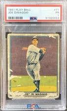 🔥1941 Play Ball Joe DiMaggio #71 New York Yankees HOF PSA 1 📈 picture