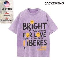 Y2K Oversized Washed Hand Drawn Smiley Tee Vintage Streetwear Graphic T-Shirt picture