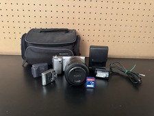Sony Alpha NEX-5N 16.1MP Digital Camera Silver SEL1855 (NM) Tested Excellent picture