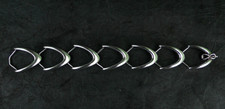 VTG ARNE JOHANSEN STERLING SILVER MODERNIST BOOMERANG BRACELET 17.5 grm 6-3/4