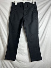 Gap Essential Khaki Athletic Fit Pants Mens 28x28 Black Cotton Stretch Chino picture