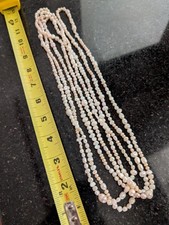 96 in Natural Strand of Pearls Stacking Wrapping Unique Solid Heavy 470 Carats picture