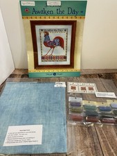 Jim Shore Awaken The Day Cross Stitch Chart -Mill Hill Beads-Buttons-Linen picture