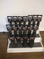 Powerbuilt 17 piece Metric 1/2 Drive 6 Point Impact Deep Sockets Cr-mo ANSI picture