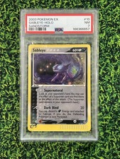 2003 POKEMON EX SANDSTORM #10 SABLEYE HOLO PSA 7 10/100 NM RARE FOIL swirl picture
