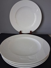 Set Of 4 Mikasa Classic Flair White Salad Plates MINT CONDITION  picture