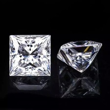Lab Created Diamond 6X6 MM Princess Cut If Clarity D Color, GIE Certified picture