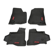 20-24 JEEP GLADIATOR ALL WEATHER RUBBER SLUSH MATS FRONT & REAR MOPAR 82216629AA picture