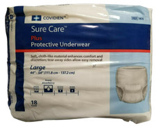 Cardinal (formerly Covidien) 1615A SureCare Unisex Large Underwear - Case of 72 picture