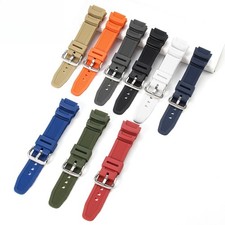 For casio AE-1000W/AQ-S810W 18mm Notched rubber watch strap waterproof with tool picture