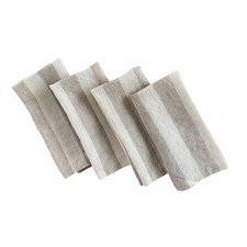 Eight Owls Linen Napkins Stonewashed Pure Linen Stripe Cloth Dinner Napkins picture
