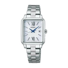 SEIKO Ladies' Sseries Ladies' Solar Radio-Controlled Square Watch SWFH137 picture