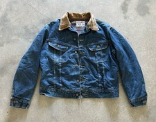 Vintage Lee Storm Rider Denim Jacket Sz L Blue Indigo Trucker Union Made Lined picture