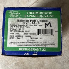 One Sporlan SBFVE-AA-C 3/8  x 1/2  ODF Thermal Expansion Valve 30 Inch Capillary picture