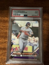 Topps 2023 Now Gunnar Henderson Rookie Purple /25 #532 Orioles PSA 9 picture
