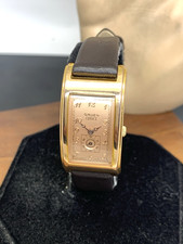 Gruen Curvex Women's Watch Swiss Manual Wind Rose Gold Plated Case Leather 20mm picture