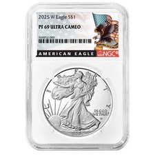 2025-W Proof $1 American Silver Eagle NGC PF69UC Black Label picture