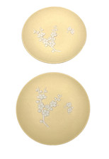 2 - Vtg. Wedgwood (England) Sweet Dishes, Cream Color/Primrose Jasperware, 4.1