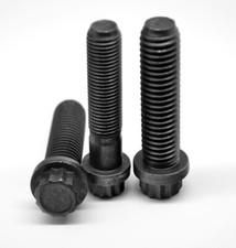 7/16-20 x 2 Fine 12-Point Flange Screw Black Oxide picture