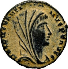 Splendid MS Hand of God Constantine II. A.D. 337-340 Quadriga Chariot to Heaven picture